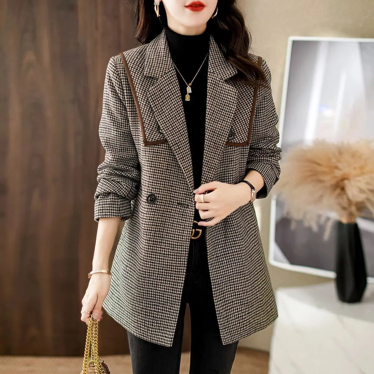 New Winter Fashion Commuting Casual Versatile Women's Wool Blazer